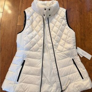 Calvin Klein Women's Ivory Quilted Vest